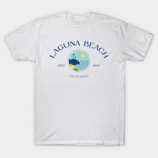 Laguna Beach City California Coast Print T-Shirt